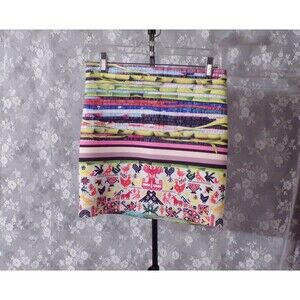 Clover Canyon Mini Skirt Revolve Surf Shack Neoprene Multi Color Hens Size Med